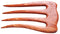 MaryCrafts Handmade Wooden Rosy Hair Comb, 4 Prongs Hair Fork, Hair Accessory