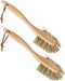 REDECKER Curved Dish Brush, Natural Union Plant Fiber Bristles, Ergonomic Design with Oiled Beechwood Handle (Set of 2)