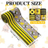 6 Rolls 20 Yards Bee Ribbon Dot Wired Edge Ribbon Yellow Black Dots Plaid Strip Ribbon Summer Fabric Craft Decorative Ribbon for DIY Gift Wrapping Party Decor Hair Bow Sewing by Yingzhao