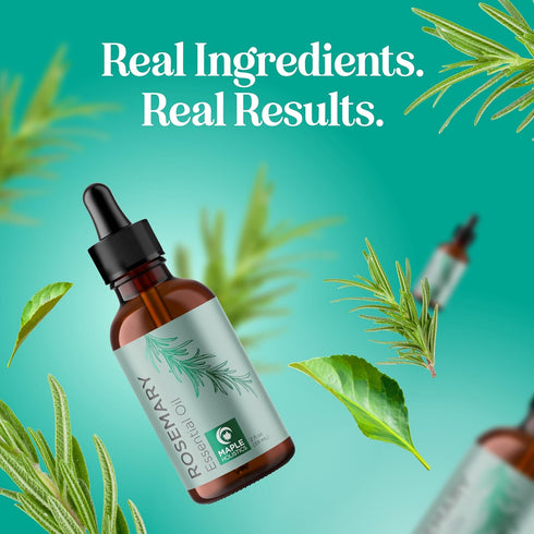 Pure Rosemary Oil for Hair Care - Volumizing Aromatherapy Essential Oil for Diffuser and Hair Skin Care
