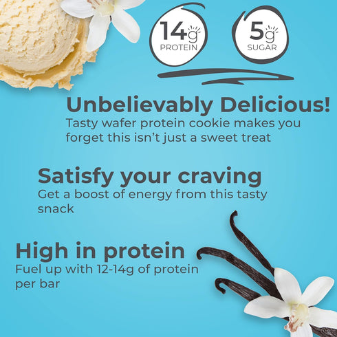 Power Crunch Protein Wafer Bars: High Protein Snacks with Delicious Taste, French Vanilla Creme, 1.4 Ounce (12 Count)