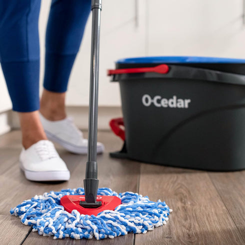 O-Cedar EasyWring RinseClean Refill, 4-Pack, Blue, 4 Count for Easy Cleaning