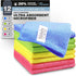 Turkish Microfiber Cleaning Cloth, 4 Colors, Pack of 12, Elevated Liquid Suction for Kitchen and Home
