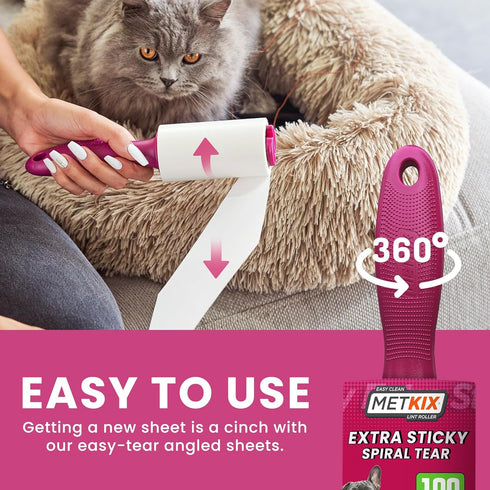 Lint Rollers for Pet Hair Extra Sticky - 400 Sheets Dog Cat Hair Remover for Clothes, Sofa, and More