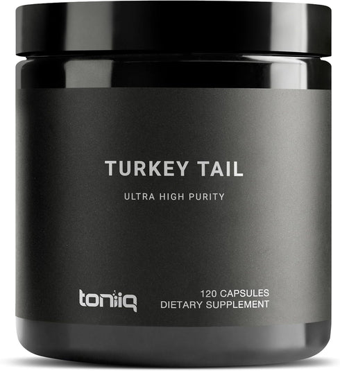 Toniiq Turkey Tail Mushroom Capsules - Ultra High Potency with 20% Beta Glucans