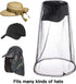 HESTYA 4 Pack Mosquito Head Net - Face Mesh Protecting Net for Outdoor Hiking Camping, Black & Gray