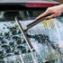 Shower Squeegee 2 Packs, 360° Rotating Black Silicone Scraper for Glass Doors, Tile, Countertop Cleaning