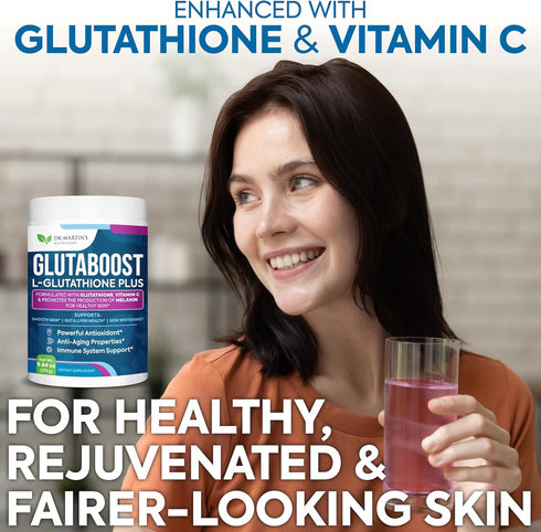 6970mg Glutathione Powder, 15.5 Ounces - Skin Whitening with Collagen & Vitamin C, Anti-Aging Formula