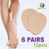 Metatarsal Firm Tan Foam Foot Pad, 1/4" Thick Cushions, 6 Pairs (12 Pieces)