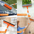 2-in-1 Window Cleaner Squeegee with Soft Rubber Strip and Telescopic Extension Pole 18”-29” for Glass Cleaning