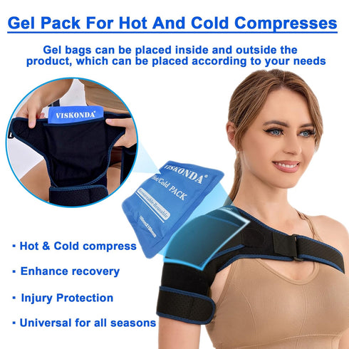 Immobilizer VISKONDA Shoulder Brace Sling and Compression Sleeve,Rotator Cuff Injury Supports for AC Joint Pain
