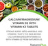 NaturesPlus Cal/Mag/VIT D3 with Vitamin K2, 180 Tablets - Bone Health Supplement
