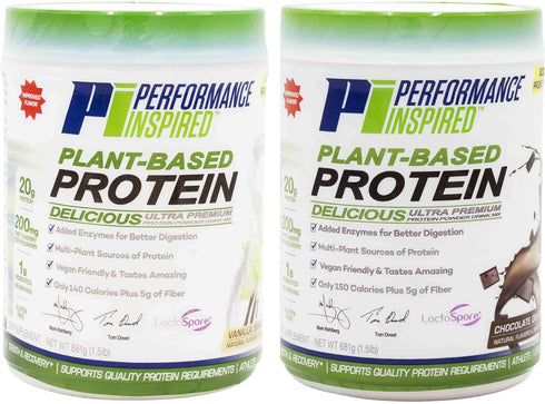Performance Inspired Nutrition Plant-Based Protein Powder - Vanilla Bean, 20G, 1.5 Lb, G Free