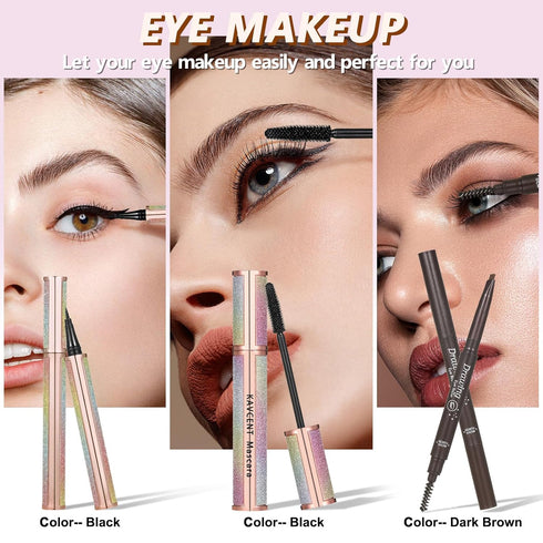 Makeup Set for Women, Full Kit with Eyeshadow Palette, Lipgloss, Foundation, Gift for Teens