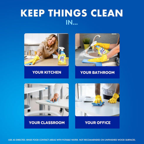 Lysol (pack 2) (pack 1) All Purpose Cleaner Spray, Multi-Purpose Disinfecting Spray, Kitchen & Bathroom Cleaner, Lemon