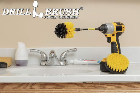 Set Bathroom Accessories - Cleaning Supplies - Drill Brush - Grout Cleaner - Shower Cleaner - Scrub Brush for Shower