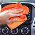 Eurow Reusable Microfiber Cleaning and Drying Wipes, 200GSM, 12 by 12 Inches, Pack of 50 in Orange