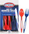Kingsford Full Size Assorted Plastic Cutlery Set, Heavy Duty Disposable Includes 30 Forks, 20 Knives, 25 Spoons (75