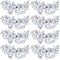 PAGOW 8 Pcs Silver Crystal Flower Bridal Hair Clips, Rhinestone Wedding Hair Accessories for Brides Women Girls