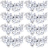 PAGOW 8 Pcs Silver Crystal Flower Bridal Hair Clips, Rhinestone Wedding Hair Accessories for Brides Women Girls