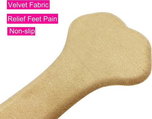 ERGOfoot Lady Gel-Velvety Insole for High Heels, 3/4 High Heel Pain Relief Insoles Shoe Pads (2 Pair)