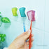 Framendino 6 Pack Toothbrush Head Covers, Caps Holder Case Protector Box with Suction Cup for Bathroom Travel