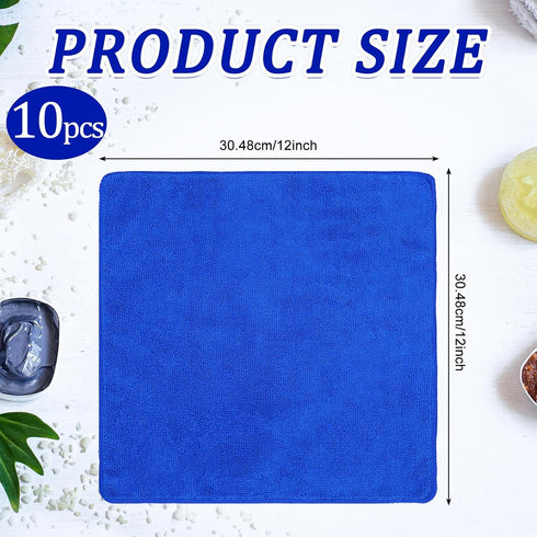 Wash(12 12 Inch,Blue,10 Tanlade Cleaning Cloth Dry Erase Cloth Cleaning Rags Reasonable Kitchen Towels Microfiber