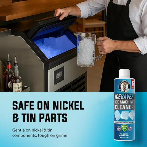 HVAC Guys 16oz Nickel Safe Ice Machine Cleaner and Descaler | Descales & Improves Efficiency | Universal Ice Maker