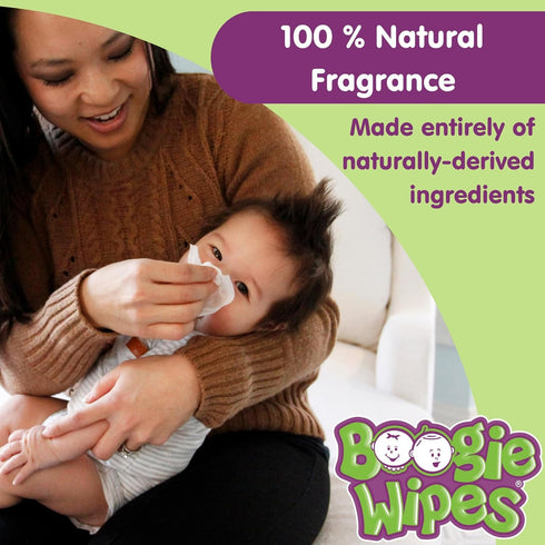 Saline Nose Wipes by Boogie for Baby & Kids, Face, Hand & Body, 45 Count (Pack of 1)