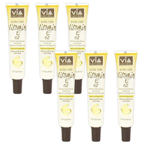 Via Natural Ultra Care Oil, Vitamin E, 1.5oz, Pack of 6