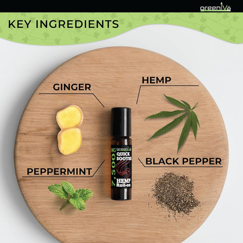 7,500mg Hemp Roll-On Quick Soothe Therapeutic Essential Oil Blend (1) Exclusively on Amazon