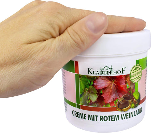 Horse Chestnut & Red Vine Cream for Varicose Veins, Aching Legs - 250ml, All Skin Types