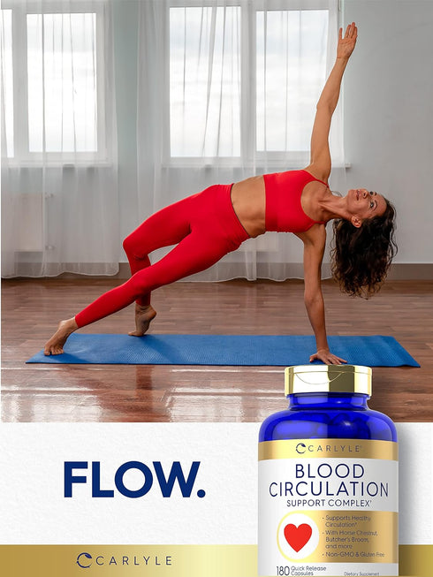 Carlyle Blood Circulation Supplement | 180 Capsules | Non-GMO, Gluten Free | Supports Healthy Circulation
