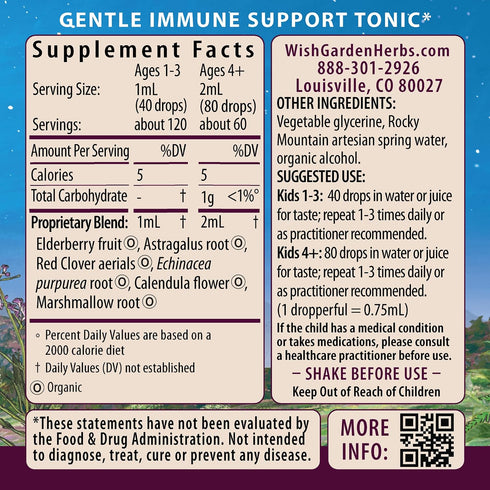 Immune Immune Immune Immune Immune 4oz WishGarden Herbs Daily for Kids - Daily Support Formula for Children, Herbal
