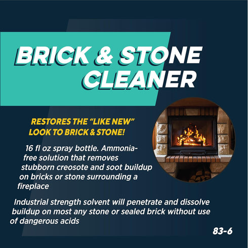 Rutland 16 oz Brick and Stone Cleaner for Fireplace, Non-Abrasive