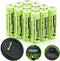 Henreepow 12-Pack Rechargeable AA Solar Batteries Ni-Mh 1.2V 600mAh - Pre-Charged for Outdoor Lights