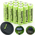 Henreepow 12-Pack Rechargeable AA Solar Batteries Ni-Mh 1.2V 600mAh - Pre-Charged for Outdoor Lights