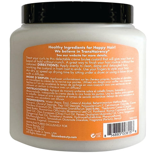 SAUCE BEAUTY Crème Brulee Curling Custard - Curl-Defining Cream for Wavy-Coily Hair, 10.5 Fl Oz