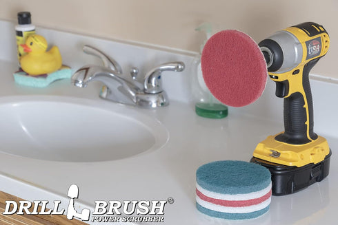 All Purpose Scrub Pads - Six Pack Cleaning Pads for Bathroom, Auto Detailing, Stove Top, Shower Scrubber, Glass Cleaner
