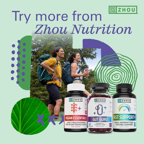 Zhou 3 Day Renew Digestive Health Reset, Bloating Aide with Alpha-Galactosidase, Probiotics, Electrolytes, 27 Veg Caps