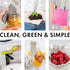 SUPERSCANDI Swedish Dishcloths - 10 Pack Eco Friendly Reusable Dish Cloths for Washing Dishes, Absorbent Rags