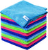 ovwo 12Pcs Premium Microfiber Cleaning Cloth, Highly Absorbent Household Cleaning Supplies - for