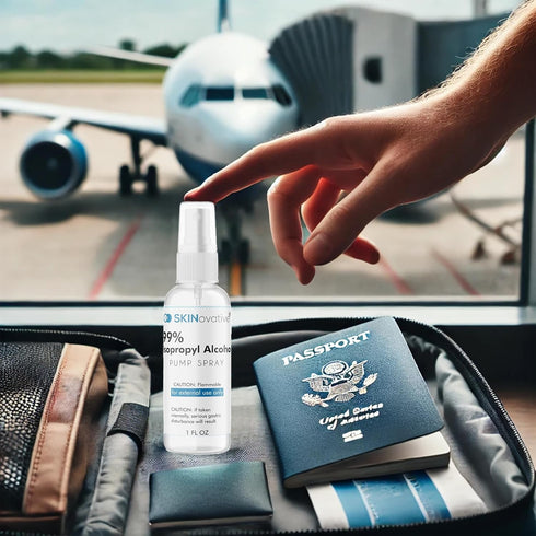 SKINovative 99% 99 1 Oz Isopropyl Alcohol Spray Disinfectant, Derma Roller Cleansing Spray, Microneedling Cleaning