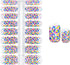 WOKOTO 5 Sheets Self-Adhesive Nail Art Polish Stickers with 1Pc Nail File