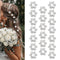 YISSION 20Pcs Mini Rhinestone Flower Hair Clips, Cute White Pearl Hair Pins, Wedding Hair Accessories for Women Girls