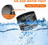 minlen Small Pill Box, Portable Daily Box, Aluminium Alloy Round Container for Pills, Pocket Case (Black)