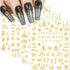 Christmas Nail Art Stickers, 9 Sheets 3D Self-Adhesive Snowman Deer Bells Nail Decals for Women Girls DIY Decoration