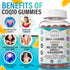 Coq10 Gummies with Red Yeast Rice, Magnesium, Omega 3, Niacin, Zinc, Vitamin K2, D3, B3, 60 Chews, Heart Health Support