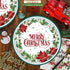 SHEPAILAI 25 25Pcs) Christmas Paper Plates Disposable Plates Holly leaf Dinner Tableware Kit Serve Guests Xmas Dessert