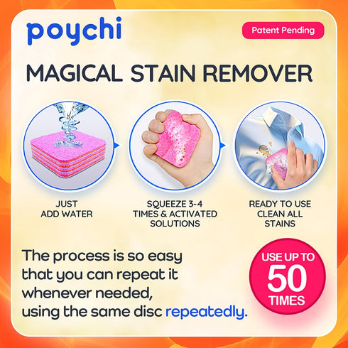 Magical Fiber Stain Remover for Clothes, Carpets, Sofas, Mattress & Upholstery - Spot Remover for Food, Grease, Coffee,